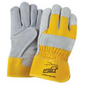 Yellow Suede Cowhide Leather Palm Gloves